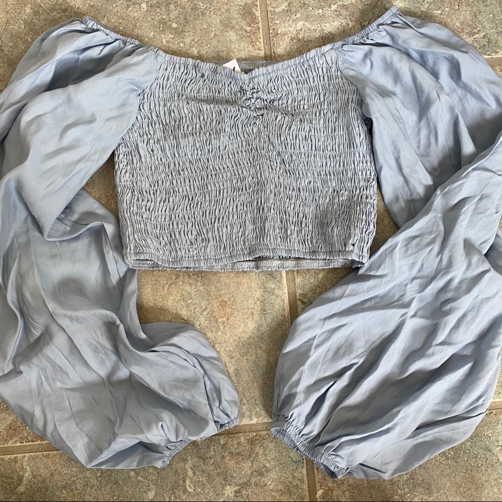 Princess Polly blue long sleeve top